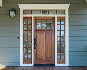 door with window panels